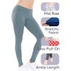 image:imagePlus Size Women Cotton Leggings Full Length Ankle Pants High Waist Stretch and Knee Length Leggings Soft Breathable 1X  10XPurple