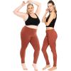 image:imagePlus Size Women Cotton Leggings Full Length Ankle Pants High Waist Stretch and Knee Length Leggings Soft Breathable 1X  10XRust