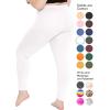 image:imagePlus Size Women Cotton Leggings Full Length Ankle Pants High Waist Stretch and Knee Length Leggings Soft Breathable 1X  10XWhite