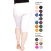 image:imagePlus Size Women Cotton Leggings Full Length Ankle Pants High Waist Stretch and Knee Length Leggings Soft Breathable 1X  10XWhite