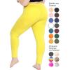 image:imagePlus Size Women Cotton Leggings Full Length Ankle Pants High Waist Stretch and Knee Length Leggings Soft Breathable 1X  10XYellow