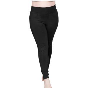 image:imagePlus Size Women Cotton Leggings Full Length Ankle Pants High Waist Stretch and Knee Length Leggings Soft Breathable 1X  10XBlack Pants WPockets
