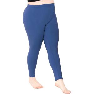 image:imagePlus Size Women Cotton Leggings Full Length Ankle Pants High Waist Stretch and Knee Length Leggings Soft Breathable 1X  10XLight Navy