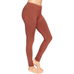 image:imagePlus Size Women Cotton Leggings Full Length Ankle Pants High Waist Stretch and Knee Length Leggings Soft Breathable 1X  10XRust