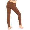 image:imageGirls Cotton Leggings Footless Stretch Leggings for Girls Soft Breathable Kids Pants Toddler Youth Sizes 216Almond