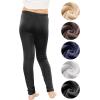 image:imageGirls Cotton Leggings Footless Stretch Leggings for Girls Soft Breathable Kids Pants Toddler Youth Sizes 216Black Fleece