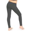 image:imageGirls Cotton Leggings Footless Stretch Leggings for Girls Soft Breathable Kids Pants Toddler Youth Sizes 216Charcoal Gray
