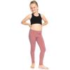 image:imageGirls Cotton Leggings Footless Stretch Leggings for Girls Soft Breathable Kids Pants Toddler Youth Sizes 216Dark Mauve