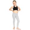 image:imageGirls Cotton Leggings Footless Stretch Leggings for Girls Soft Breathable Kids Pants Toddler Youth Sizes 216Heather Gray