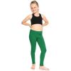 image:imageGirls Cotton Leggings Footless Stretch Leggings for Girls Soft Breathable Kids Pants Toddler Youth Sizes 216Kelly Green