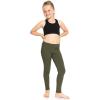 image:imageGirls Cotton Leggings Footless Stretch Leggings for Girls Soft Breathable Kids Pants Toddler Youth Sizes 216Olive Green