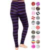 image:imageOh So Soft Printed Girls Leggings  Kids Toddler Stretch Toddler Leggings  Youth Girls Size 2T  14Black and Purple Stripes