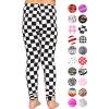 image:imageOh So Soft Printed Girls Leggings  Kids Toddler Stretch Toddler Leggings  Youth Girls Size 2T  14Checkered Black and White