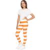 image:imageOh So Soft Printed Girls Leggings  Kids Toddler Stretch Toddler Leggings  Youth Girls Size 2T  14Orange White Stripes
