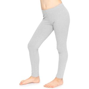 image:imageGirls Cotton Leggings Footless Stretch Leggings for Girls Soft Breathable Kids Pants Toddler Youth Sizes 216Heather Gray