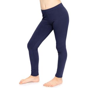 image:imageGirls Cotton Leggings Footless Stretch Leggings for Girls Soft Breathable Kids Pants Toddler Youth Sizes 216Navy Blue