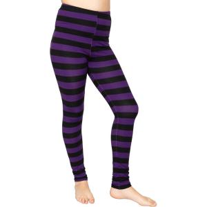 image:imageOh So Soft Printed Girls Leggings  Kids Toddler Stretch Toddler Leggings  Youth Girls Size 2T  14Black and Purple Stripes