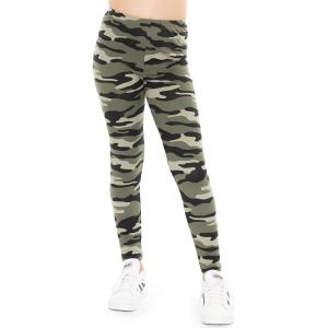 image:imageOh So Soft Printed Girls Leggings  Kids Toddler Stretch Toddler Leggings  Youth Girls Size 2T  14Green Camouflage