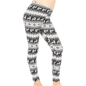 image:imageOh So Soft Printed Girls Leggings  Kids Toddler Stretch Toddler Leggings  Youth Girls Size 2T  14Reindeer
