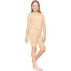 image:imageSTRETCH IS COMFORT Girls Oh So Soft Short Sleeve Basic Tee with Matching Shorts Set Cozy Casual Outfit for Kids Sizes SXLBeige