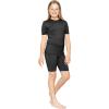 image:imageSTRETCH IS COMFORT Girls Oh So Soft Short Sleeve Basic Tee with Matching Shorts Set Cozy Casual Outfit for Kids Sizes SXLBlack