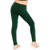 image:imageGirls Cotton Leggings Footless Stretch Leggings for Girls Soft Durable Kids Pants Toddler Youth Sizes 216Hunter Green