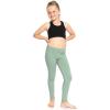 image:imageGirls Cotton Leggings Footless Stretch Leggings for Girls Soft Durable Kids Pants Toddler Youth Sizes 216Sage Green