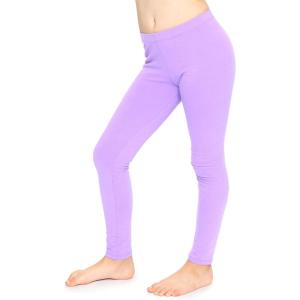 image:imageGirls Cotton Leggings Footless Stretch Leggings for Girls Soft Durable Kids Pants Toddler Youth Sizes 216Lavender
