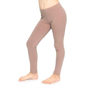 image:imageGirls Cotton Leggings Footless Stretch Leggings for Girls Soft Durable Kids Pants Toddler Youth Sizes 216Mocha