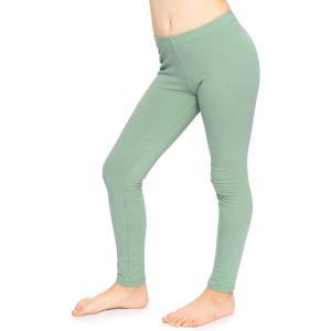 image:imageGirls Cotton Leggings Footless Stretch Leggings for Girls Soft Durable Kids Pants Toddler Youth Sizes 216Sage Green