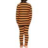 image:imageSTRETCH IS COMFORT Girls 2 Piece Hoodie Short Sleeve Long Sleeve Crew Neck Top and Leggings Set Kids Thermals Underwear SetBlack and Orange Stripes