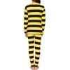 image:imageSTRETCH IS COMFORT Girls 2 Piece Hoodie Short Sleeve Long Sleeve Crew Neck Top and Leggings Set Kids Thermals Underwear SetBlack and Yellow Stripes