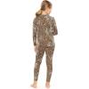 image:imageSTRETCH IS COMFORT Girls 2 Piece Hoodie Short Sleeve Long Sleeve Crew Neck Top and Leggings Set Kids Thermals Underwear SetBrown Cheetah