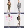 image:imageSTRETCH IS COMFORT Girls 2 Piece Hoodie Short Sleeve Long Sleeve Crew Neck Top and Leggings Set Kids Thermals Underwear SetHunter Green