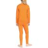 image:imageSTRETCH IS COMFORT Girls 2 Piece Hoodie Short Sleeve Long Sleeve Crew Neck Top and Leggings Set Kids Thermals Underwear SetOrange