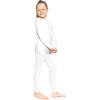 image:imageSTRETCH IS COMFORT Girls 2 Piece Hoodie Short Sleeve Long Sleeve Crew Neck Top and Leggings Set Kids Thermals Underwear SetWhite