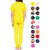image:imageSTRETCH IS COMFORT Girls 2 Piece Hoodie Short Sleeve Long Sleeve Crew Neck Top and Leggings Set Kids Thermals Underwear SetYellow
