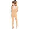 image:imageSTRETCH IS COMFORT Girls Biketard Tank Ankle Length Unitard amp Long Sleeve Unitard  Soft Stretch One Piece  416Beige