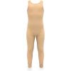 image:imageSTRETCH IS COMFORT Girls Biketard Tank Ankle Length Unitard amp Long Sleeve Unitard  Soft Stretch One Piece  416Beige