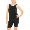 image:imageSTRETCH IS COMFORT Girls Biketard Tank Ankle Length Unitard amp Long Sleeve Unitard  Soft Stretch One Piece  416Black