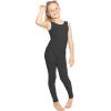 image:imageSTRETCH IS COMFORT Girls Biketard Tank Ankle Length Unitard amp Long Sleeve Unitard  Soft Stretch One Piece  416Black