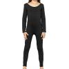 image:imageSTRETCH IS COMFORT Girls Biketard Tank Ankle Length Unitard amp Long Sleeve Unitard  Soft Stretch One Piece  416Black