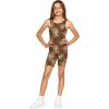 image:imageSTRETCH IS COMFORT Girls Biketard Tank Ankle Length Unitard amp Long Sleeve Unitard  Soft Stretch One Piece  416Brown Cheetah