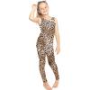 image:imageSTRETCH IS COMFORT Girls Biketard Tank Ankle Length Unitard amp Long Sleeve Unitard  Soft Stretch One Piece  416Brown Cheetah