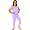 image:imageSTRETCH IS COMFORT Girls Biketard Tank Ankle Length Unitard amp Long Sleeve Unitard  Soft Stretch One Piece  416Lavender
