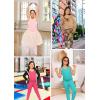 image:imageSTRETCH IS COMFORT Girls Biketard Tank Ankle Length Unitard amp Long Sleeve Unitard  Soft Stretch One Piece  416Light Pink
