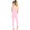 image:imageSTRETCH IS COMFORT Girls Biketard Tank Ankle Length Unitard amp Long Sleeve Unitard  Soft Stretch One Piece  416Light Pink