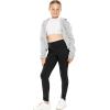 image:imageSTRETCH IS COMFORT Girls Cotton Stretch High Waisted Leggings and High Waist Biker Shorts Two Lengths to Choose  Size 414Blackwhite