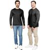 image:imageSTRETCH IS COMFORT Mens Oh So Soft Long Sleeve Top Crew Neck and Turtleneck  Small  5XBlack