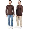 image:imageSTRETCH IS COMFORT Mens Oh So Soft Long Sleeve Top Crew Neck and Turtleneck  Small  5XBrown
